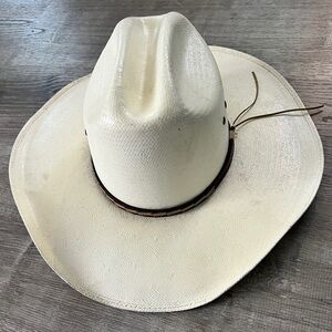 Shangtung Turner company cowboy straw hat cream white 20